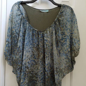 Pleione Anthropologie Womens 3/4 Sleeve Top Blouse